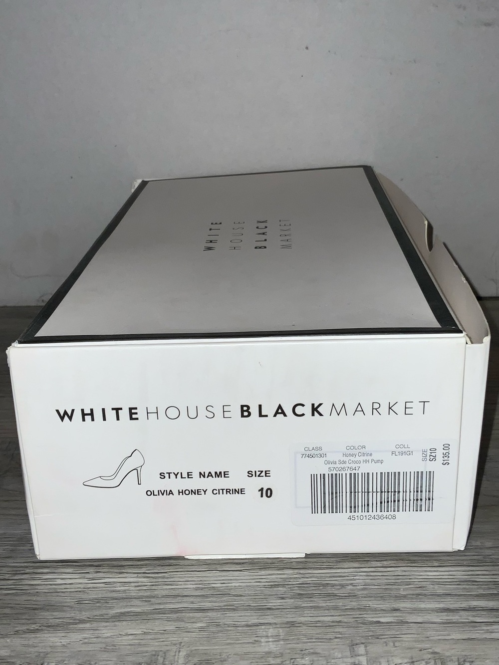 NWT White House Black Market Mustard Yellow Crocodile Heels - Picture 5 of 7